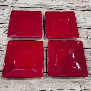 Lot of 4 Waechtersbach Fun Factory Earthenware 8” Square Plates Discontinued